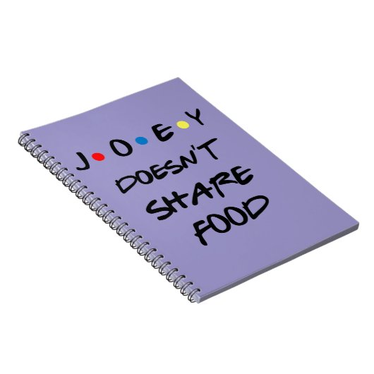 Caderno Joey Doesn't Share Food ノートブック (右側)