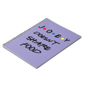 Caderno Joey Doesn't Share Food ノートブック (左側)