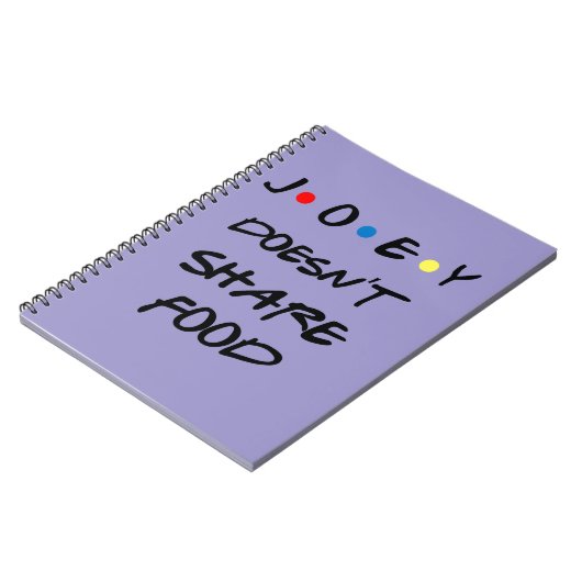 Caderno Joey Doesn't Share Food ノートブック (左側)