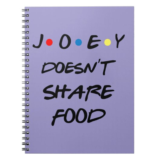 Caderno Joey Doesn't Share Food ノートブック (正面)