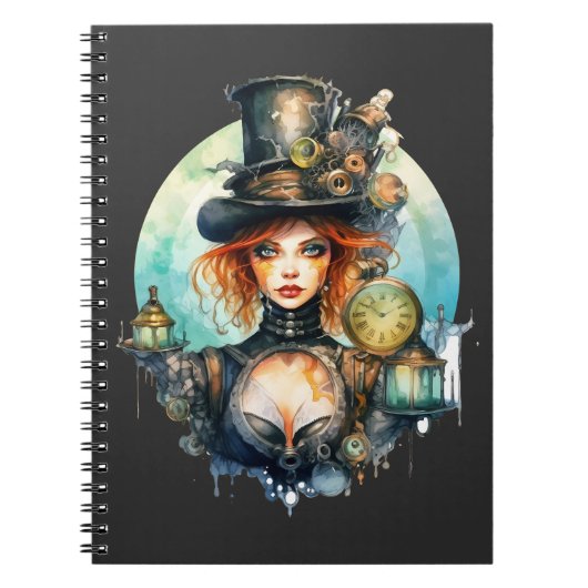 Caderno (Notebook) Olhar do Tempo Steampunk ノートブック (正面)