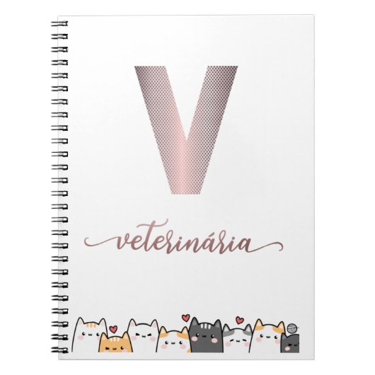 Caderno profissão veterinária ノートブック (正面)