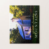 Cadesの入江教会-煙山-パズルをもてあそんで下さい ジグソーパズル (縦)