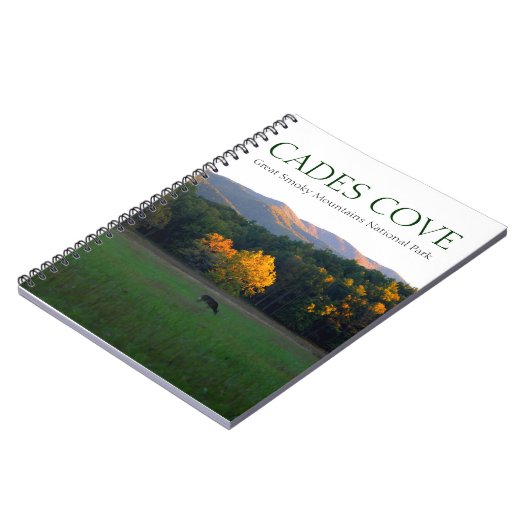 Cadesの入江煙山の景色のノート ノートブック (左側)