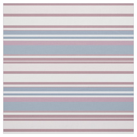 Cadet Grey and Desaturated Rose Stripes ファブリック (見本)