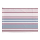 Cadet Grey and Desaturated Rose Stripes 枕カバー (裏面-右)