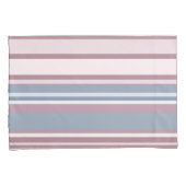 Cadet Grey and Desaturated Rose Stripes 枕カバー (正面右)