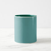 CadetBlue Solid Color Mug ツートーンマグカップ (中央)