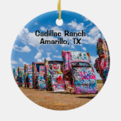 Cadillac Ranch, Amarillo,テキサス州 セラミックオーナメント (裏面)