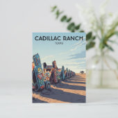Cadillac Ranch Texas Travel ポストカード (スタンド正面)