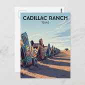 Cadillac Ranch Texas Travel ポストカード (正面/裏面)