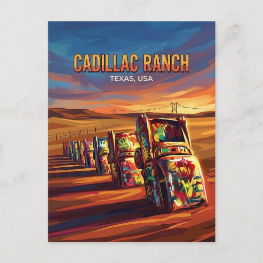 Cadillac Ranch USA ポストカード (正面)