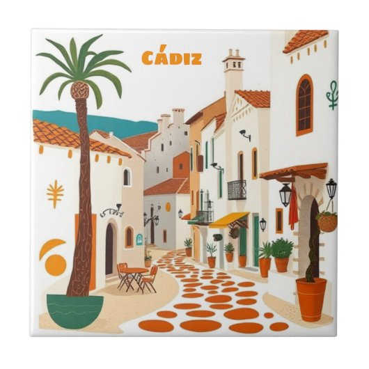 Cádiz Andalusia Spain Ceramic Tile タイル (正面)