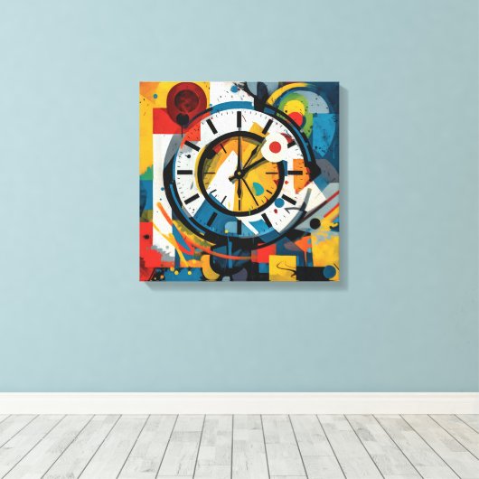 Cadre art abstrait キャンバスプリント (インサイチュ (ウッドフロア))