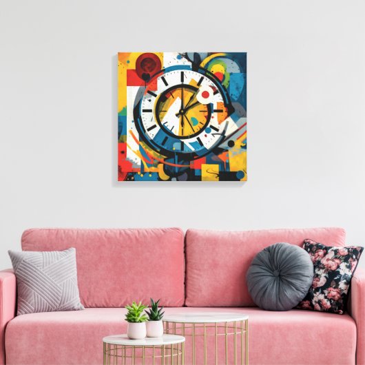 Cadre art abstrait キャンバスプリント (インサイチュ (リビング))