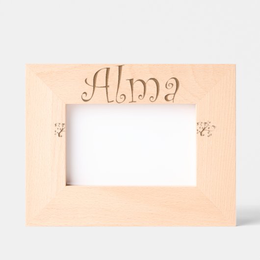 Cadre Photo à Poser "Alma" – Cadeau nouveau né レーザー彫刻フレーム (正面)