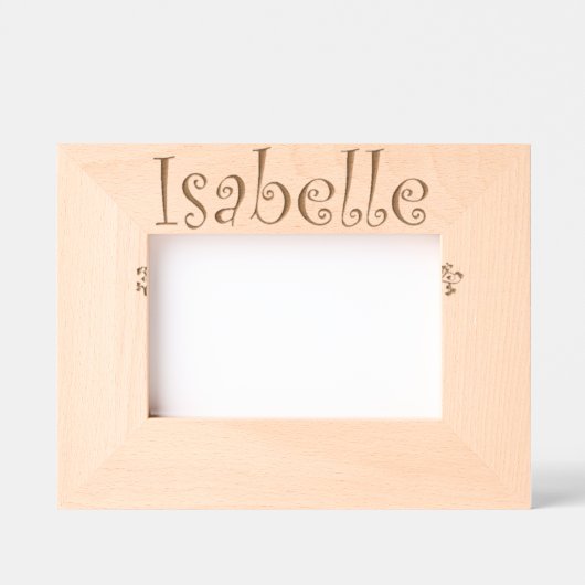 Cadre Photo à Poser "Isabelle" – Cadeau bébé レーザー彫刻フレーム (正面)