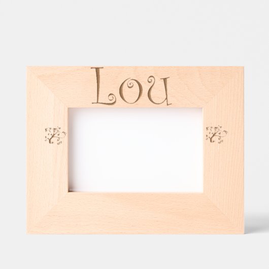 Cadre Photo à Poser "Lou" – Cadeau  nouveau né レーザー彫刻フレーム (正面)
