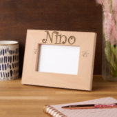 Cadre Photo à Poser "Nino" – Cadeau nouveau né レーザー彫刻フレーム (左)