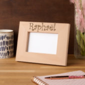 Cadre Photo à Poser "Raphaël" – Cadeau nouveau né レーザー彫刻フレーム (左)