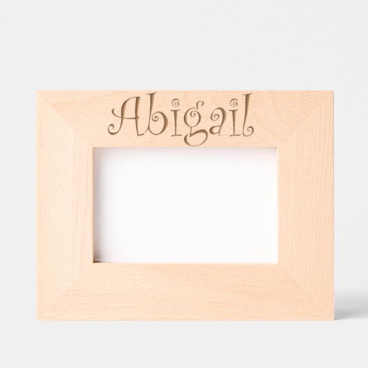 Cadre Photo Bébé "Abigail" – Cadeau de Naissance レーザー彫刻フレーム (正面)