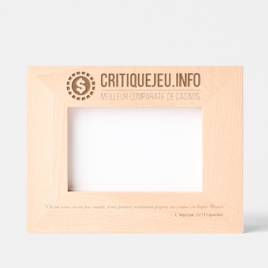 Cadre photo CritiqueJeu pour gagrestes レーザー彫刻フレーム (正面)