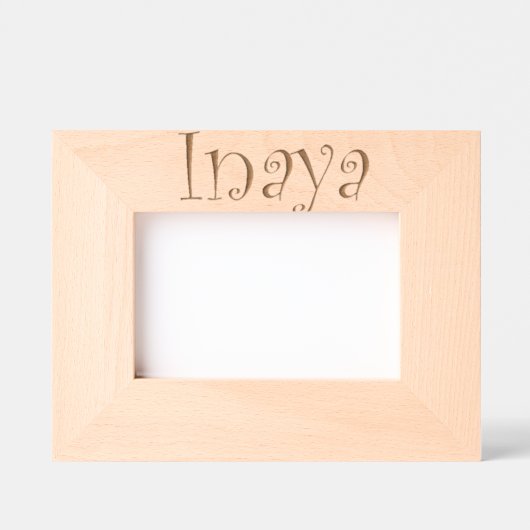 Cadre photo personnalisé Inaya / Custom frame Girl レーザー彫刻フレーム (正面)