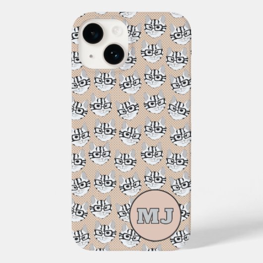 Cadstudiosの猫たち 2.0 - ベージュ iPhone/iPadケース Case-Mate iPhoneケース (裏面)