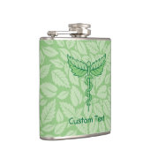 Caduceusと離れ背景フラスコ フラスク (右)