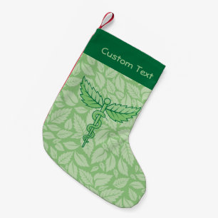 Caduceusと離れCaduceusバックグラウンドクリスマスストッキング スモールクリスマスストッキング