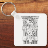 CADUCEUSアルミスクエアキーチェーン キーホルダー (正面)