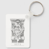 CADUCEUSアルミニウム長方形キーチェーン キーホルダー (裏面)