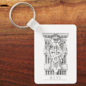 CADUCEUSアルミニウム長方形キーチェーン キーホルダー (正面)