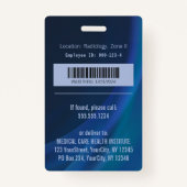 CaduceusクロムダークホログラフィックメディカルフォトID バッジ (裏面)