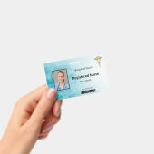 CaduceusジオメトリックメディカルフォトID バッジ (手持ち)