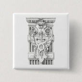 CADUCEUSスクエアピンボタン 缶バッジ (正面)