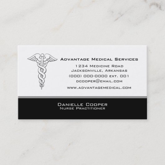 Caduceus名刺、ブラック 名刺 (正面)