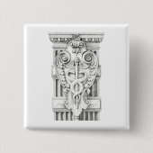 CADUCEUS スクエアピンバッジ 缶バッジ (正面)