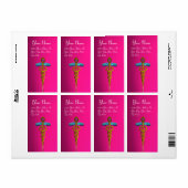 CADUCEUS、金ゴールド鮮やかアメジストバイオレットピンク明るい赤紫色 ラベル (フルシート)