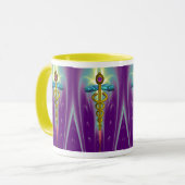 CADUCEUS、金ゴールド鮮やかアメート マグカップ (正面左)