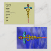 CADUCEUS、金色のアメジスト輝く 名刺 (正面/裏面)