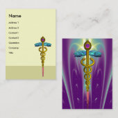 CADUCEUS、金色の輝きアメジスト 名刺 (正面/裏面)