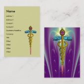 CADUCEUS、鮮やか金ゴールドアメジスト 名刺 (正面/裏面)