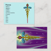 CADUCEUS、鮮やか金ゴールドアメジスト 名刺 (正面/裏面)
