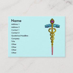 CADUCEUS、鮮やか金ゴールドアメジスト 名刺