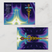 CADUCEUS、鮮やか金ゴールドアメジスト 名刺 (正面/裏面)