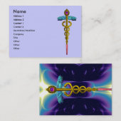 CADUCEUS、鮮やか金ゴールドアメジスト 名刺 (正面/裏面)