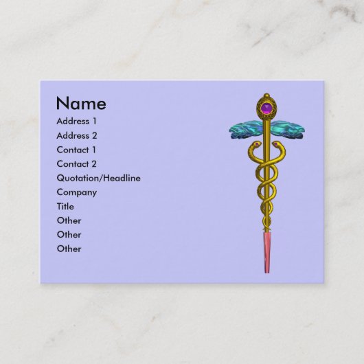 CADUCEUS、鮮やか金ゴールドアメジスト 名刺 (正面)