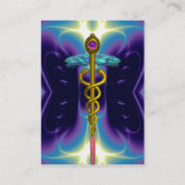 CADUCEUS、鮮やか金ゴールドアメジスト 名刺 (裏面)