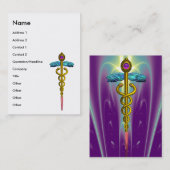 CADUCEUS、鮮やか金ゴールドアメジスト 名刺 (正面/裏面)